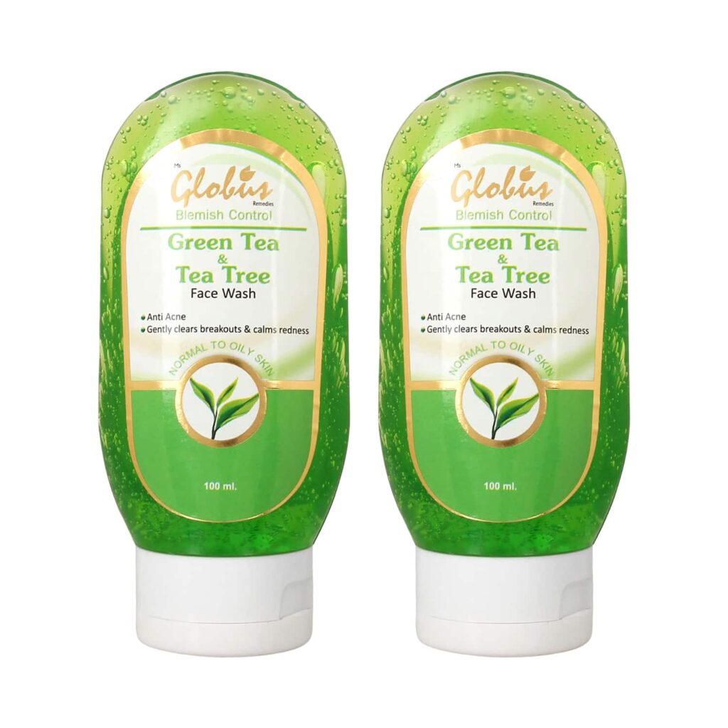 Globus Remedies Green Tea & Tea Tree Face Wash - (2 Pcs) - Globus Remedies