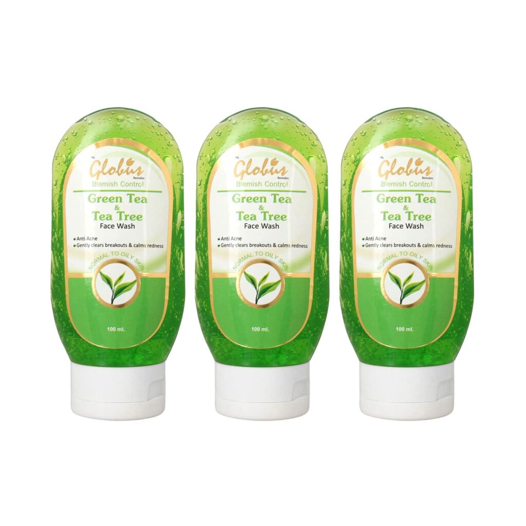 Globus Remedies Green Tea & Tea Tree Face Wash - (3 Pcs) - Globus Remedies
