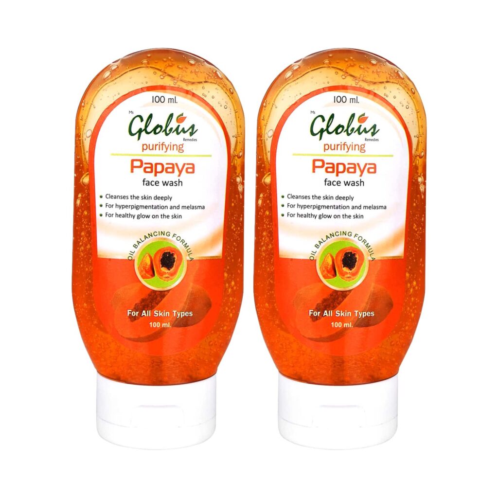 Globus Remedies Papaya Purifying Face Wash - (2 Pcs) - Globus Remedies