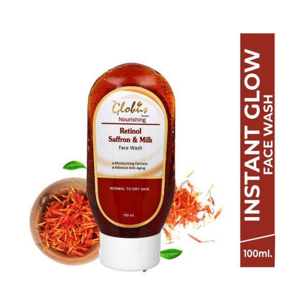 Globus Remedies Retinol Saffron & Milk Nourishing Face Wash - (2 Pcs) - Globus Remedies
