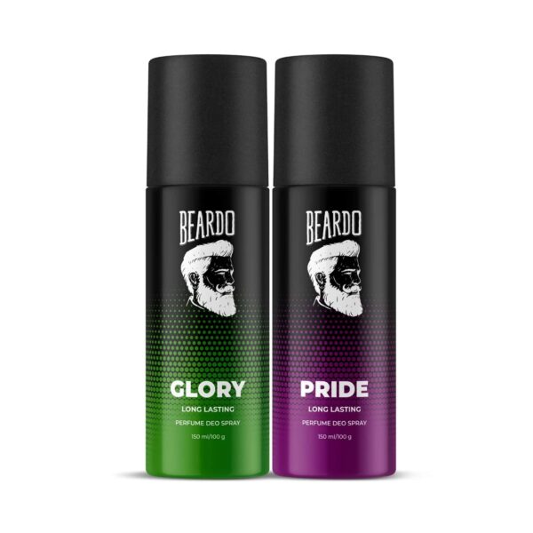 Glory & Pride Long Lasting Deo Body Spray Combo For Men (2 pcs) - Beardo