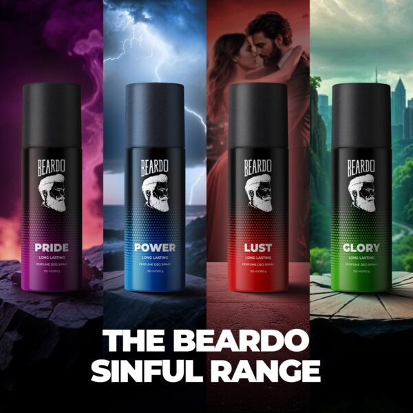 Glory Strong & Long Lasting Deo Body Spray Fresh Fragrance For Men (150 ml) - Beardo