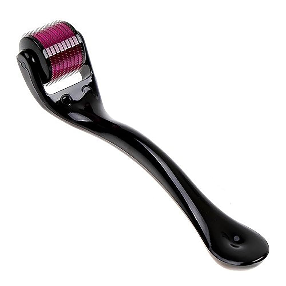 GLUN® 540 Microneedle Derma Roller for Beard Hair Facial, Skin Face Massager, 0.50mm, Skin Care Cosmetic for Face Beauty Pack of 1