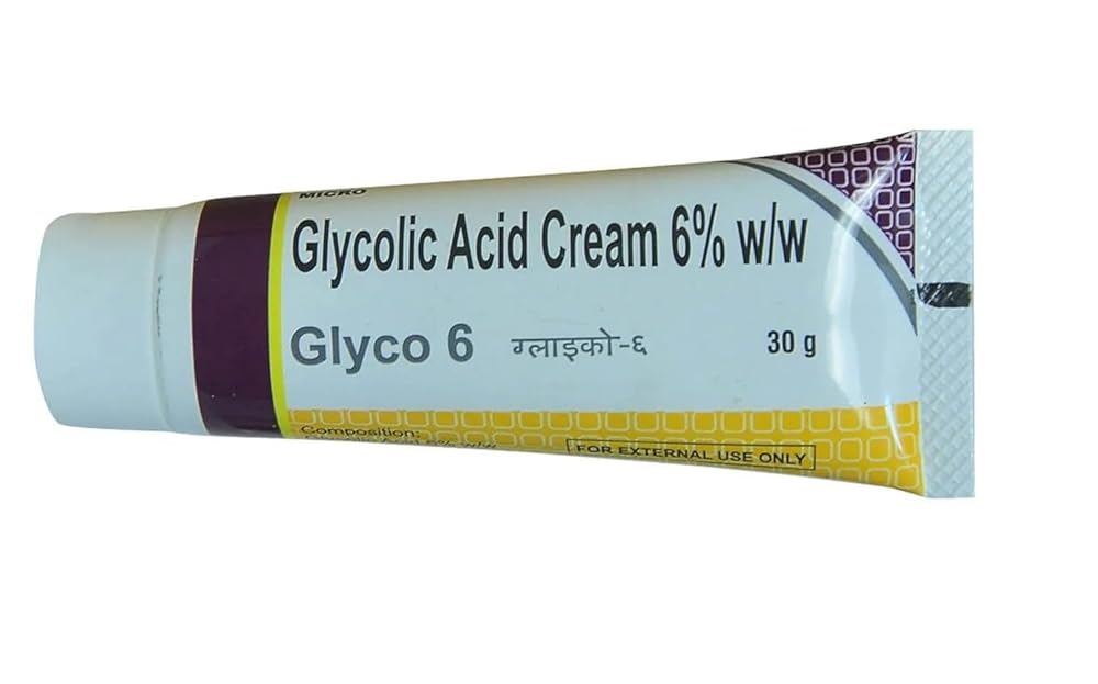 Glyco 6% - Tube of 30gm Cream with Glycolic Acid