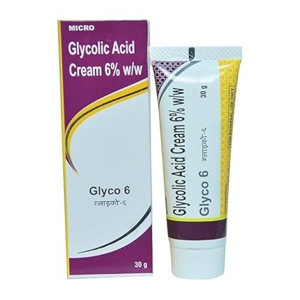 Glyco 6 Unscented Cream - Glycolic Acid Cream, 30 Grams