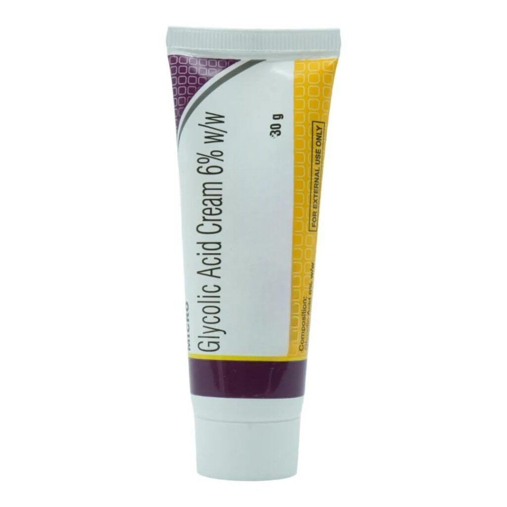 GLYCO 6 Unscented Cream Glycolic Acid Cream, 30 Grams