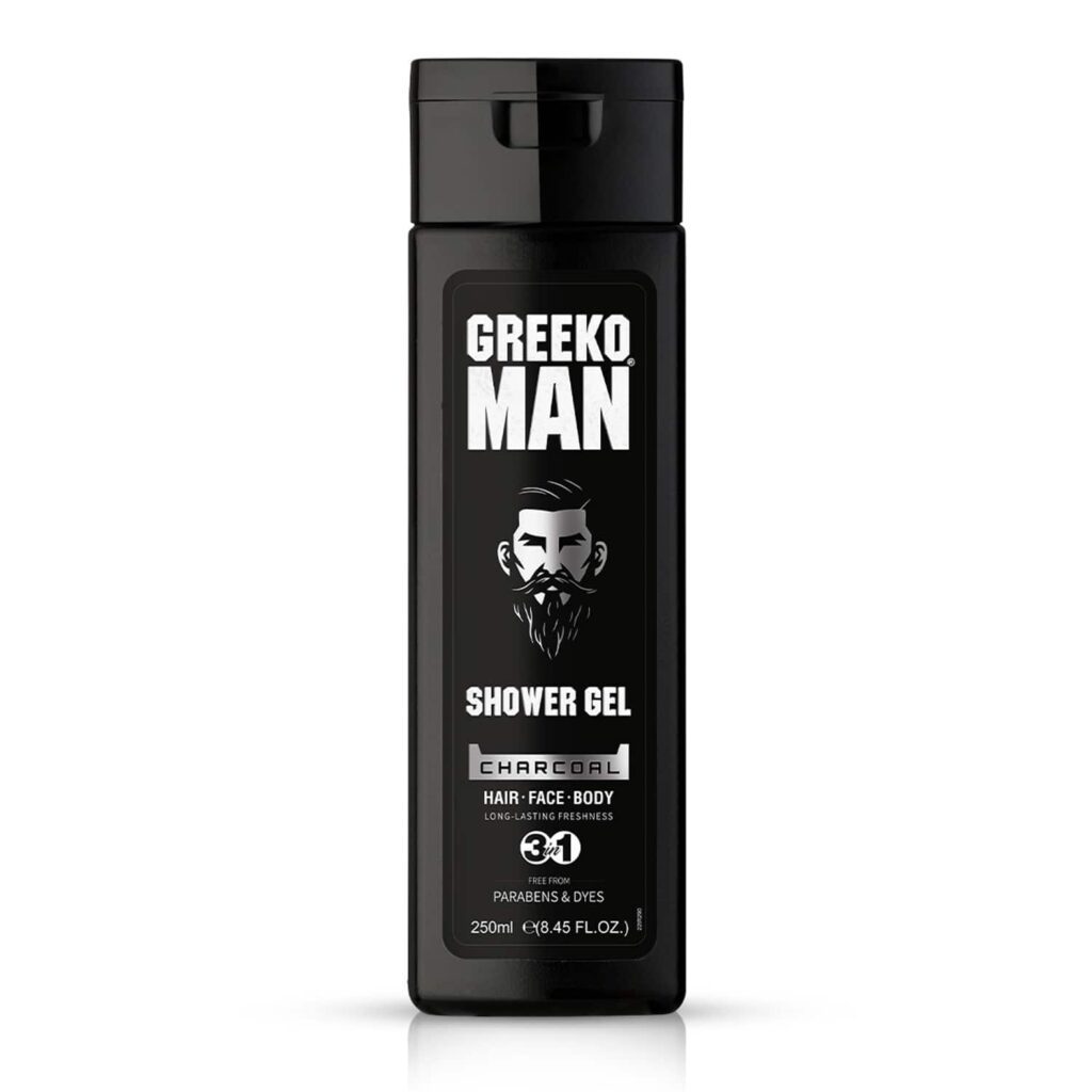 Greeko Man 3-In-1 Charcoal Shower Gel (250ml) - Greeko Man