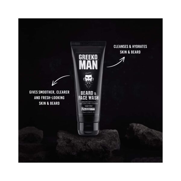 Greeko Man Beard & Face Wash (75ml) - Greeko Man