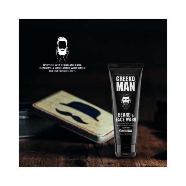 Greeko Man Beard & Face Wash (75ml) - Greeko Man