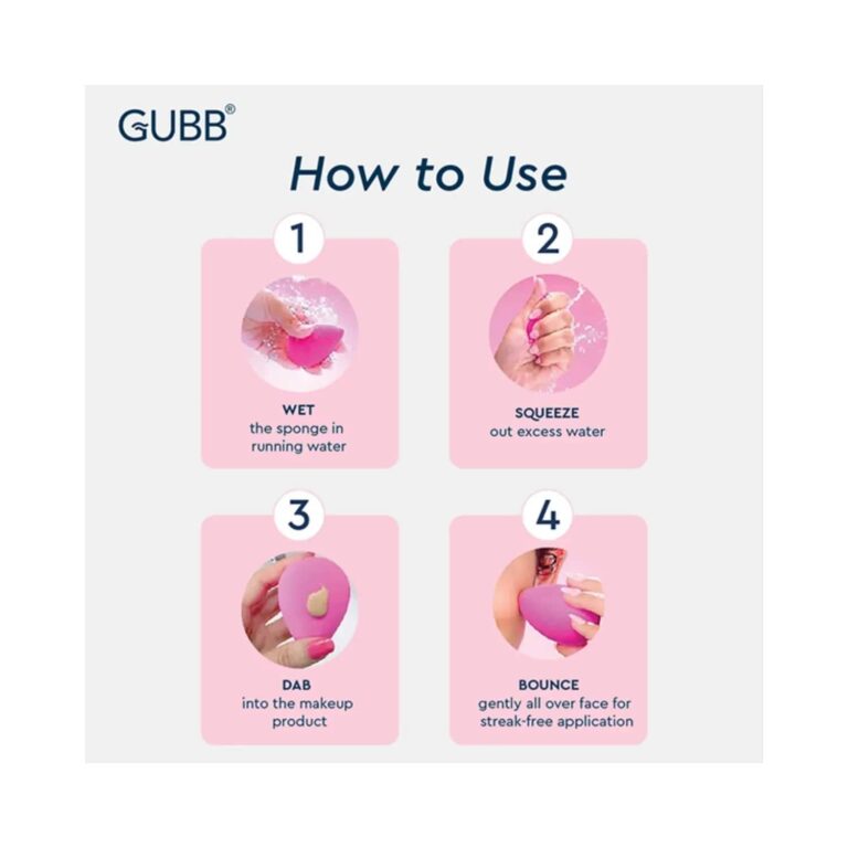 GUBB Beauty Blender Set of 4 - Peach & Pink (100g) - GUBB