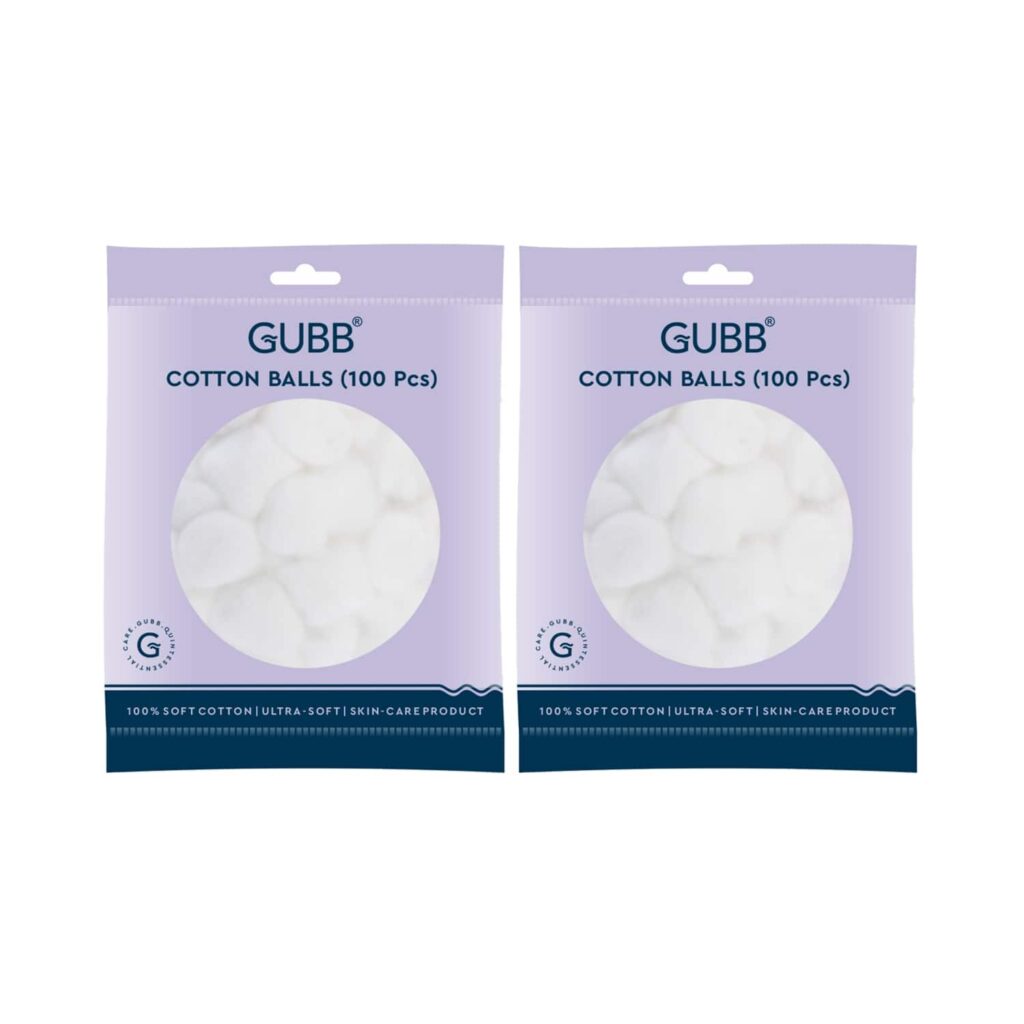 GUBB Cotton Balls New 100S Pack Of 2 Combo - GUBB