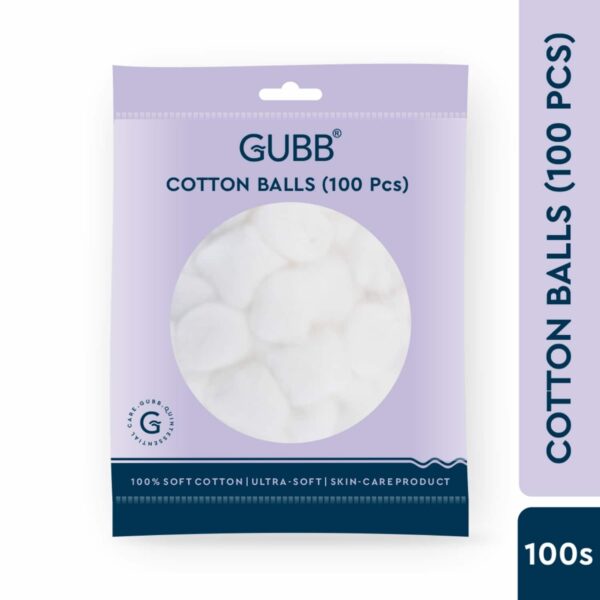 GUBB Cotton Balls New 100S Pack Of 2 Combo - GUBB