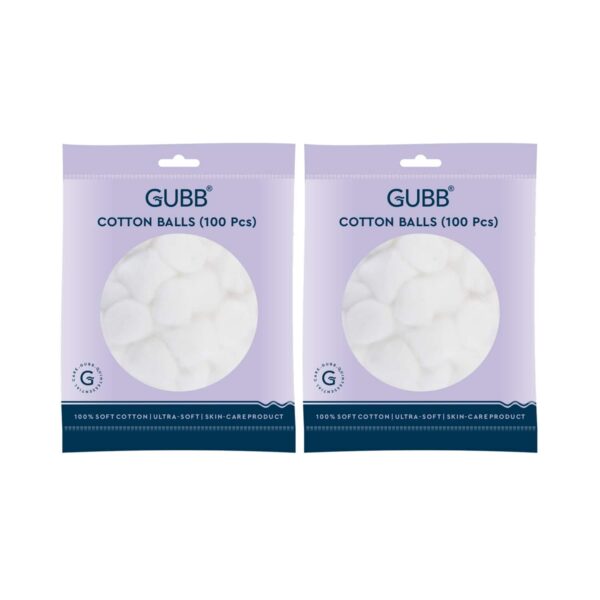 GUBB Cotton Balls New 100S Pack Of 2 Combo - GUBB