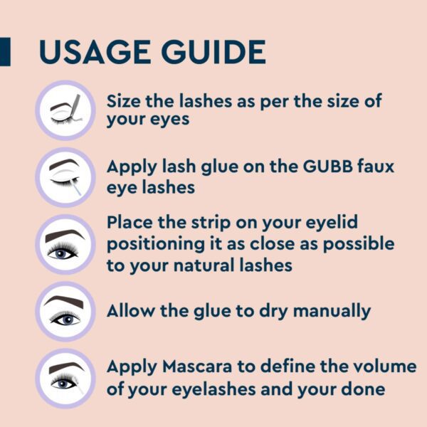 GUBB False Eyelashes - Classic Style (16g) - GUBB