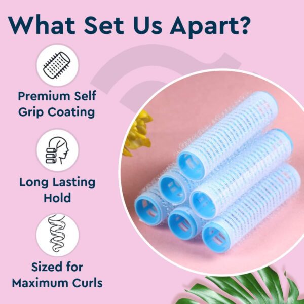 GUBB Hair Rollers - 6 Small Hair Curlers (40g) - GUBB