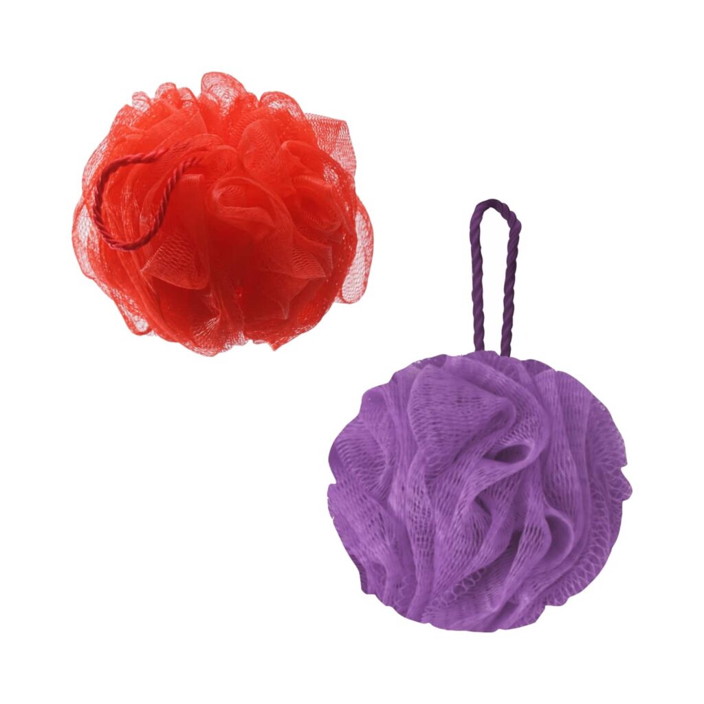 GUBB Luxe Sponge Round Loofah - Coral & Lilac Combo - GUBB