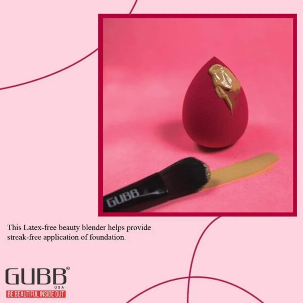 GUBB Makeup On The Go Combo (Beauty Blender Pink, Eyelash Curler & Eyelash Set Party) Combo - GUBB