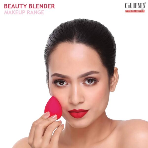 GUBB Makeup On The Go Combo (Beauty Blender Pink, Eyelash Curler & Eyelash Set Party) Combo - GUBB