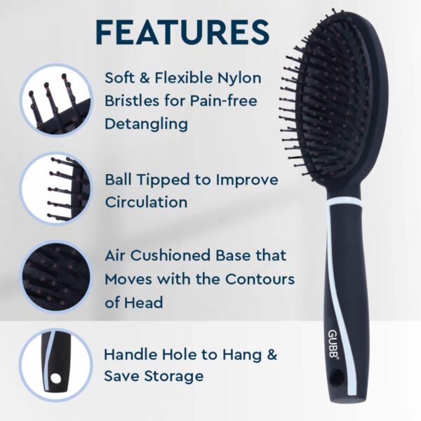 GUBB Oval Hair Brush - Vogue Range (1 pc) - GUBB