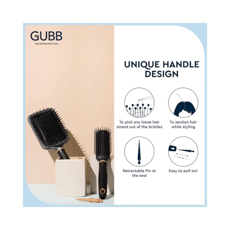 GUBB Paddle Hair Brush with Pin - Elite Range (180g) - GUBB