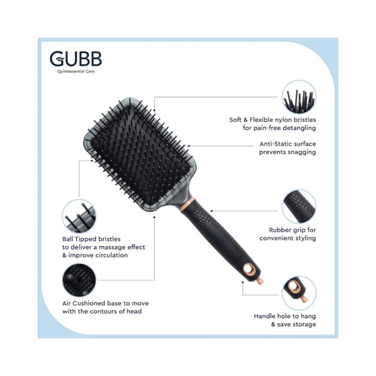 GUBB Paddle Hair Brush with Pin - Elite Range (180g) - GUBB