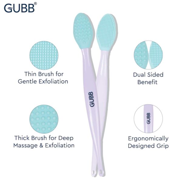 GUBB Silicone Lip Scrubber For Soft And Smooth Lips (2 pcs) - GUBB