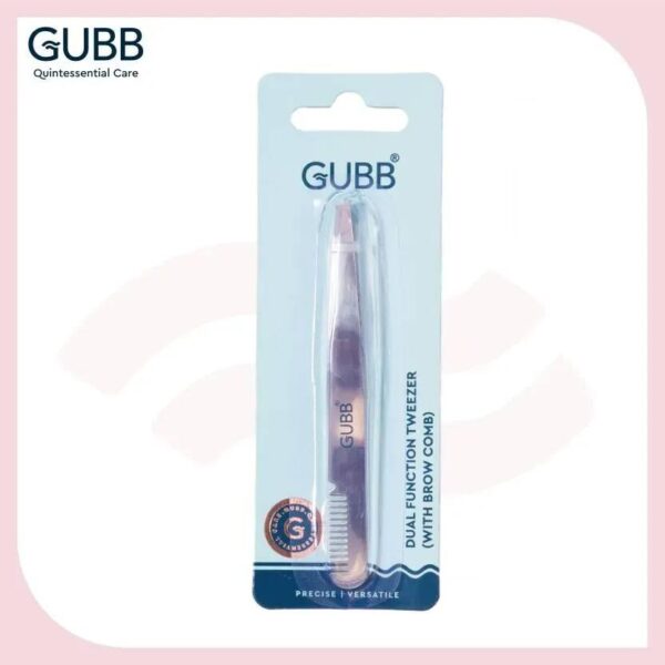 GUBB Slant Tip Tweezer with Eyebrow Comb (40g) - GUBB