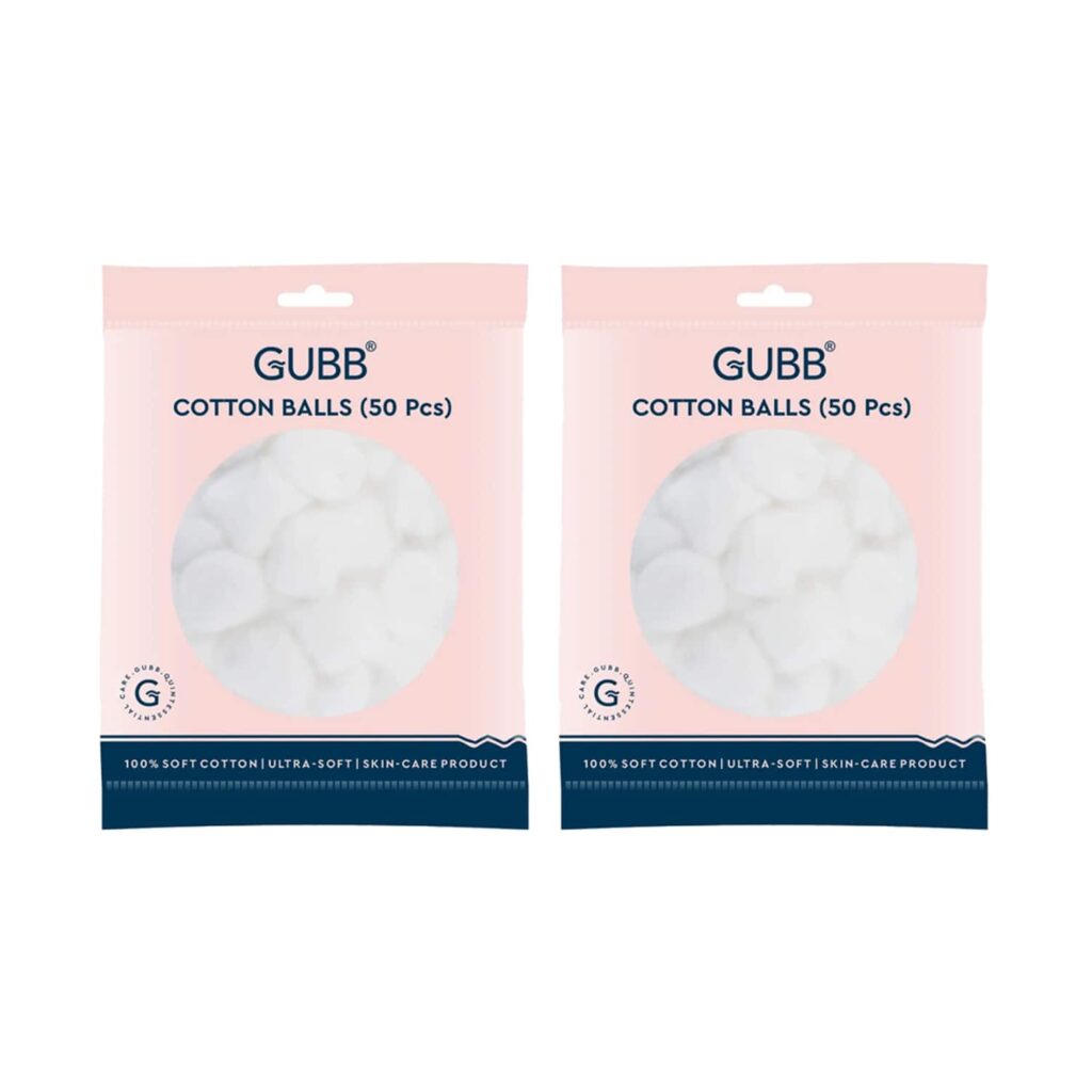 GUBB Soft Cotton Balls Face Care Wipes Pack Of 2 Combo - GUBB
