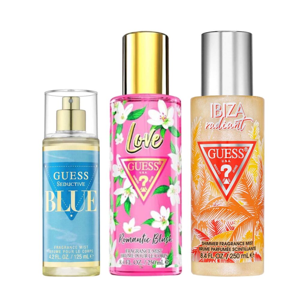 Guess Love Sun + Seductive Blue + Destination Ibiza Body Mist (Pack of 3) - Guess