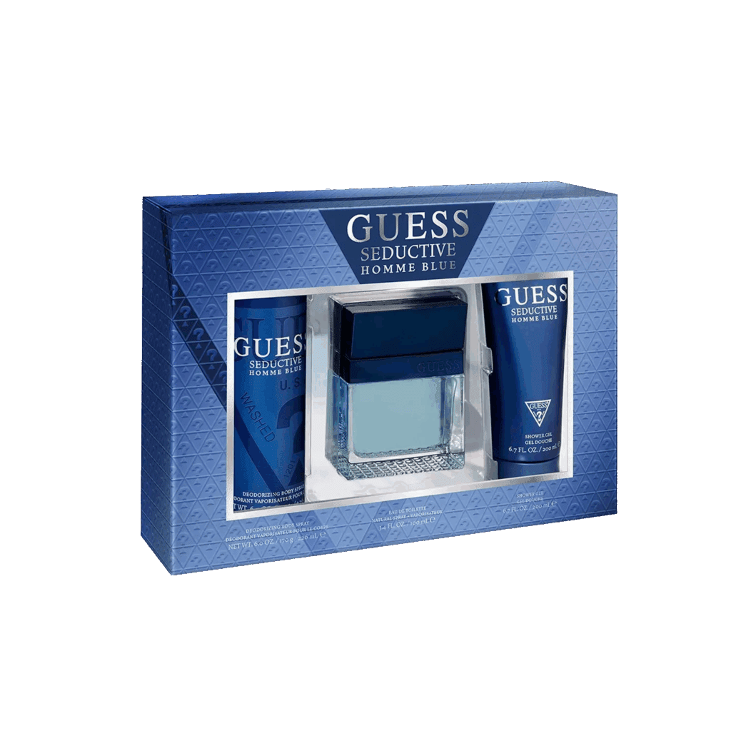 Guess Seductive Blue Set : Eau de Toilette, Shower Gel, Body Spray (3 pcs) - Guess