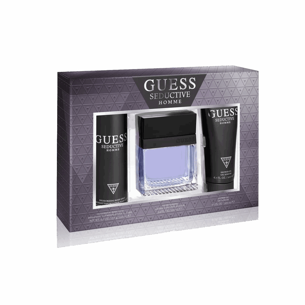 Guess Seductive Set : Eau de Toilette 100ml, Shower Gel 200ml, Body Spray (3 pcs) - Guess