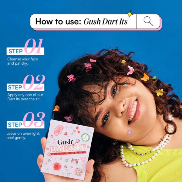 Gush Beauty Dart It Hydrocolloid Pimple Patches for Healing Acne, Zits and Blemishes - Holographic Butterfly - Gush Beauty