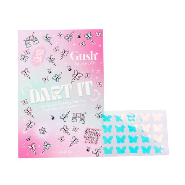 Gush Beauty Dart It Hydrocolloid Pimple Patches for Healing Acne, Zits and Blemishes - Holographic Butterfly - Gush Beauty