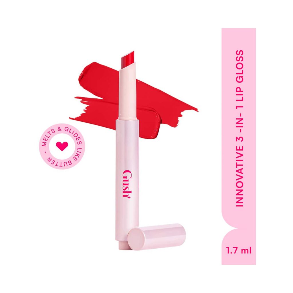 Gush Beauty Hybrid Gloss Butter Balm Stick - Pucker Up-Poppy Red (1.7 g) - Gush Beauty