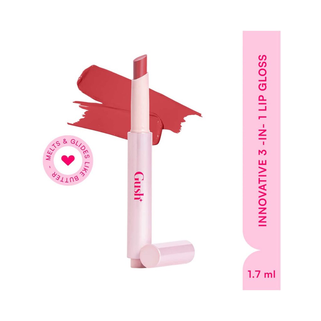 Gush Beauty Hybrid Gloss Butter Balm Stick - Smooch-Rosy Mauve (1.7 g) - Gush Beauty