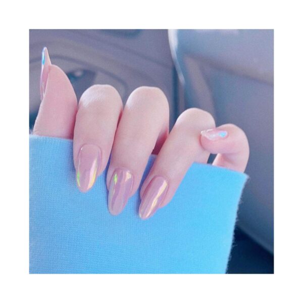 Gush Beauty Nailed It Reusable Luxury Press On Nails - Fairy Dust - Medium Round (8 pcs) - Gush Beauty