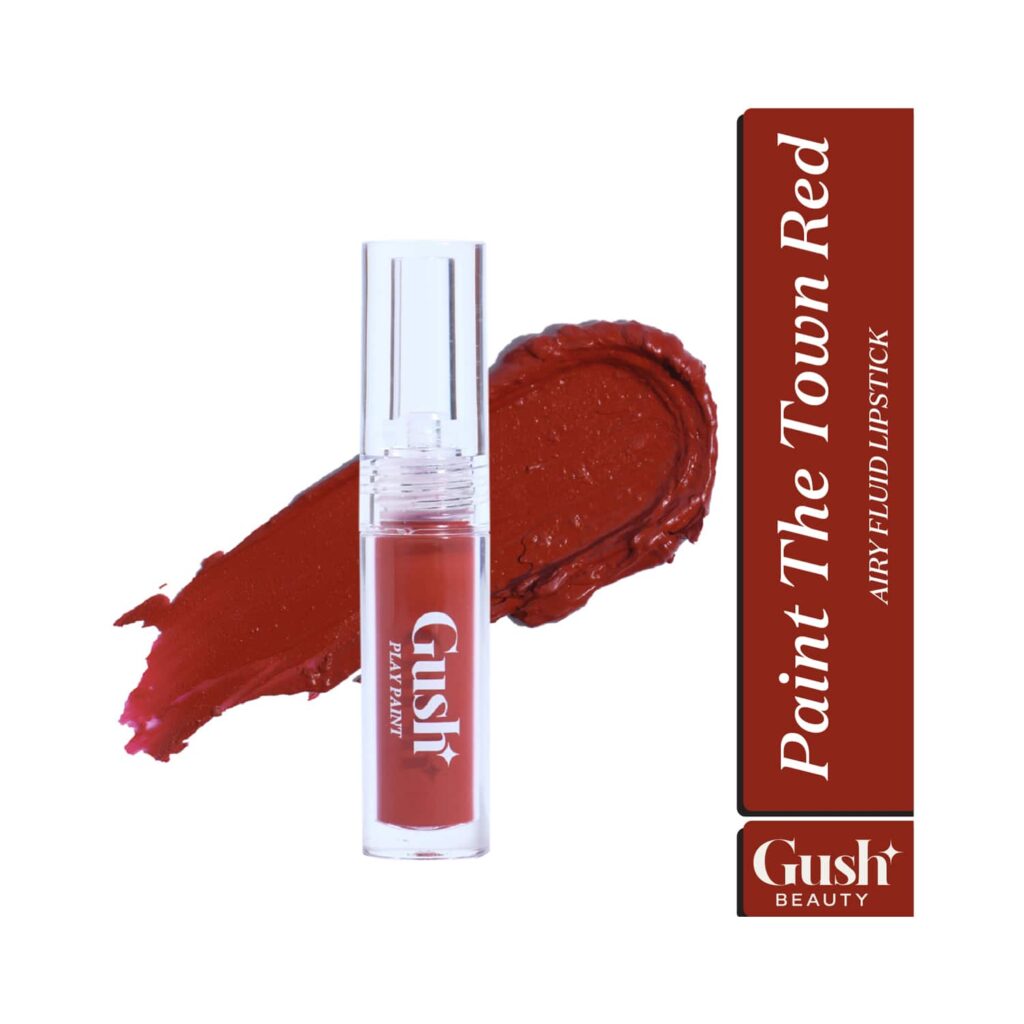 Gush Beauty Playpaint Airy Fluid Lipstick - Paint The Town Red (2.8ml) - Gush Beauty