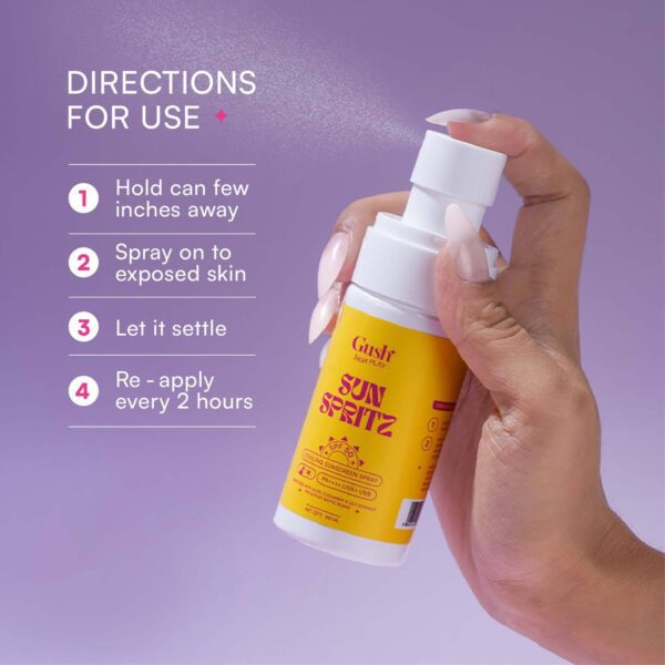 Gush Beauty Sun Spritz Cooling Sunscreen Spray SPF50 PA++++ UVA+ UVB (50 ml) - Gush Beauty