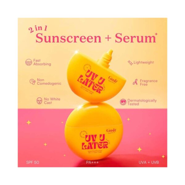 Gush Beauty UV U Later Sunscreen Serum With SPF 50 PA+++ (50 ml) - Gush Beauty