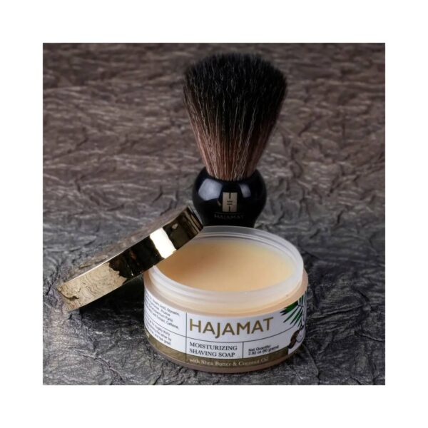 Hajamat Moisturizing Shaving Soap With Shea Butter & Coconut Oil, Original (80g) - Hajamat
