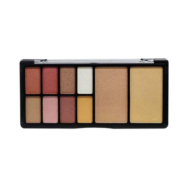 Half N Half 10-In-1 Eyeshadow & Highlighter Makeup Kit - 01 Multicolour (23g) - Half N Half