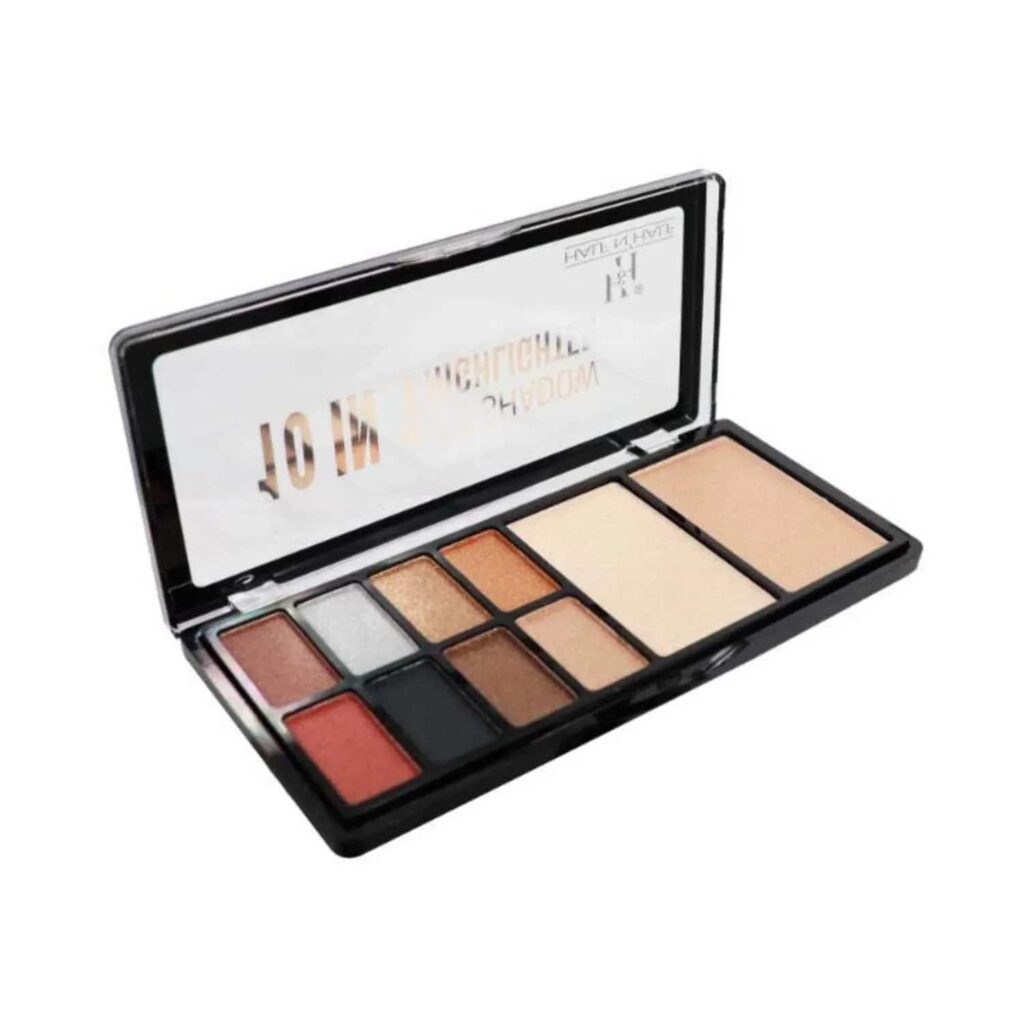 Half N Half 10-In-1 Eyeshadow & Highlighter Makeup Kit - 02 Multicolour (23g) - Half N Half