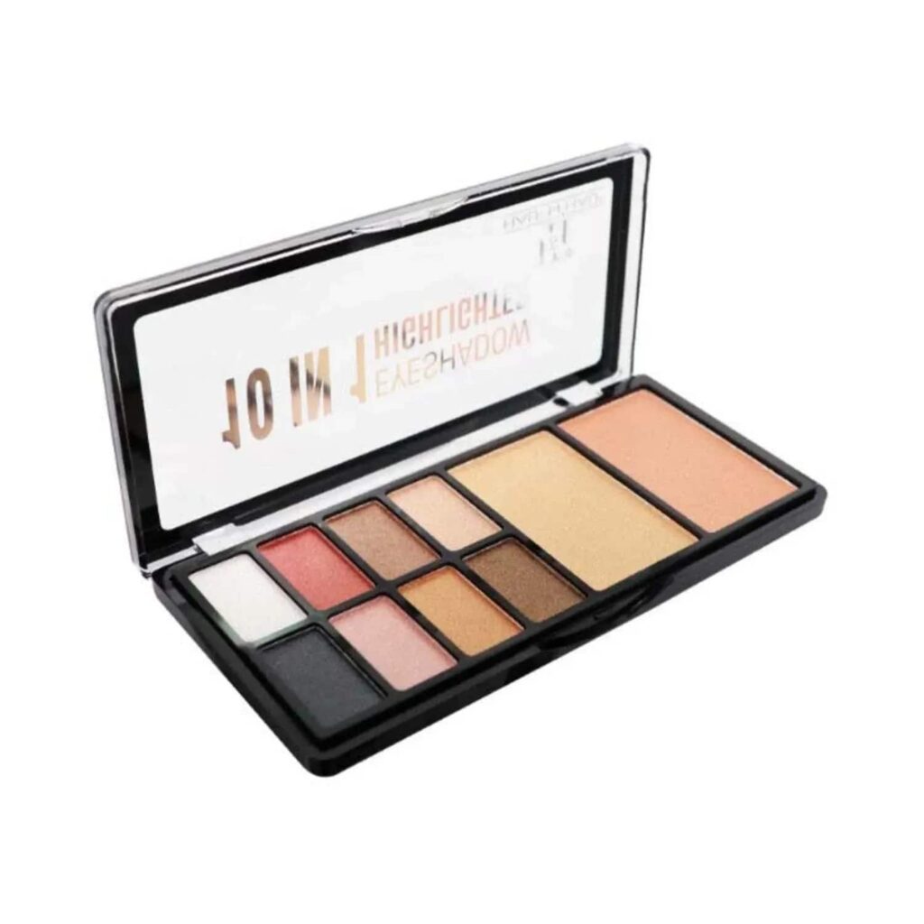 Half N Half 10-In-1 Eyeshadow & Highlighter Makeup Kit - 03 Multicolour (23g) - Half N Half