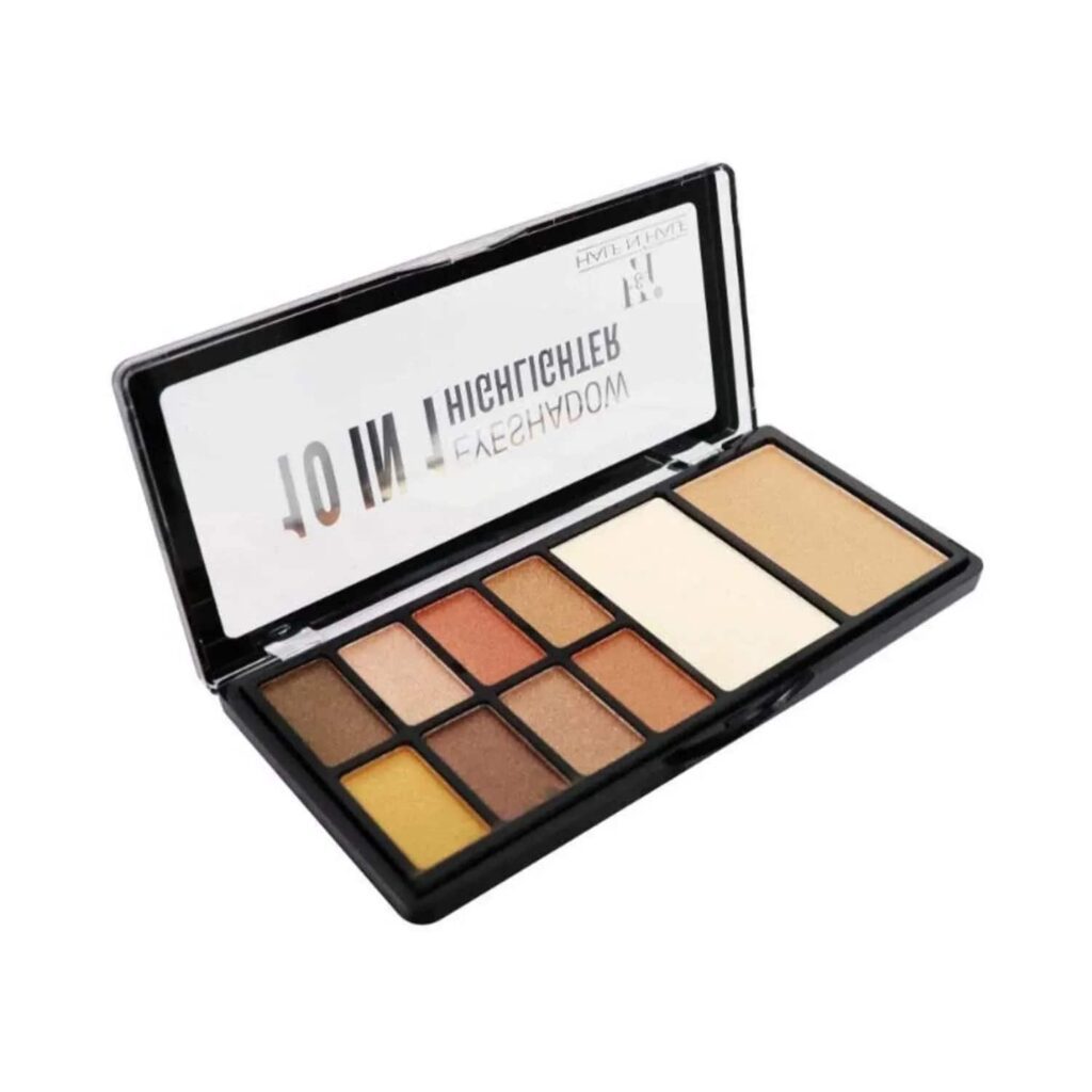 Half N Half 10-In-1 Eyeshadow & Highlighter Makeup Kit - 04 Multicolour (23g) - Half N Half