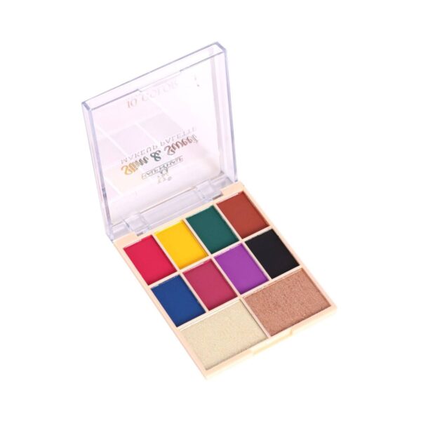 Half N Half 10 Shades Eyeshadow Baked Highlighter Blush Slim & Sweet Makeup Palette - 01 Shade (14g) - Half N Half
