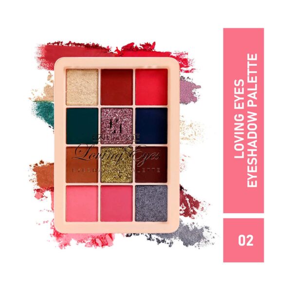 Half N Half 12 Colors Loving Eyeshadow Palette - 02 Shade (9.5g) - Half N Half