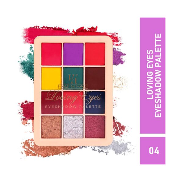 Half N Half 12 Colors Loving Eyeshadow Palette - 04 Shade (9.5g) - Half N Half