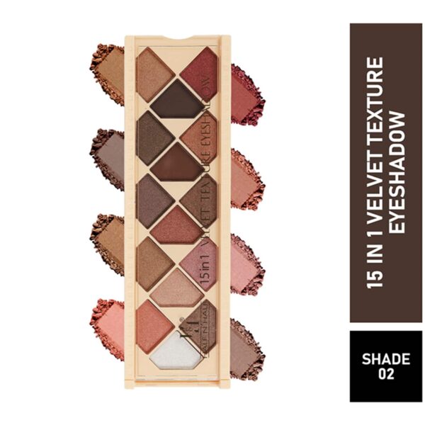 Half N Half 15-In-1 Velvet Texture Eyeshadow Palette - 02 Multicolour (12g) - Half N Half