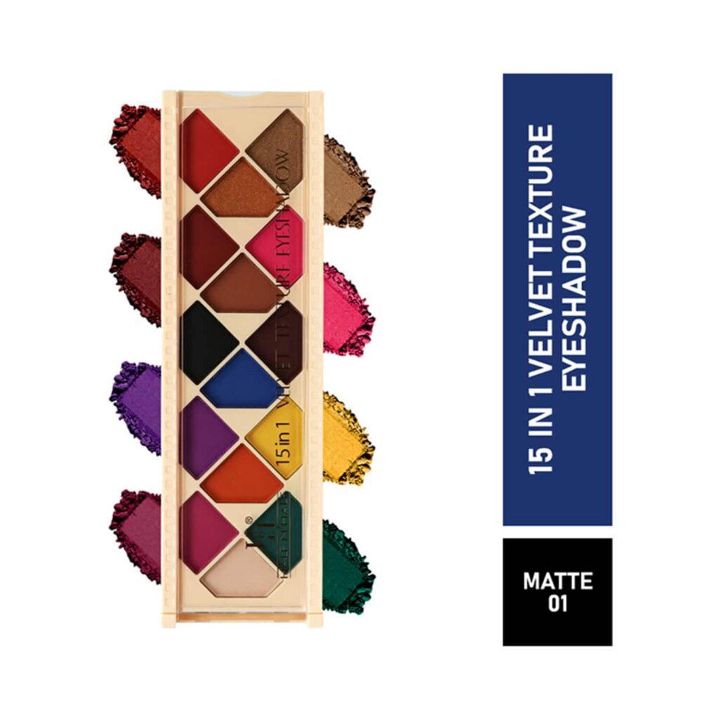 Half N Half 15-In-1 Velvet Texture Matte Eyeshadow - 01 Shade (12g) - Half N Half