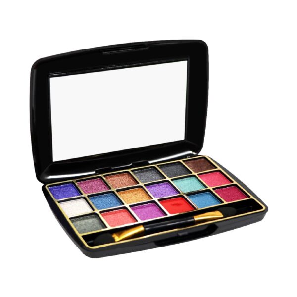 Half N Half 18 Colors Makhmali Eyeshadow With Brush In Makeup Palette - 02 Shade (12.8g) - Half N Half